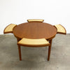 Mid Century Rare Circular TH Brown Extension Dining Table