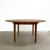 Mid Century Rare Circular TH Brown Extension Dining Table
