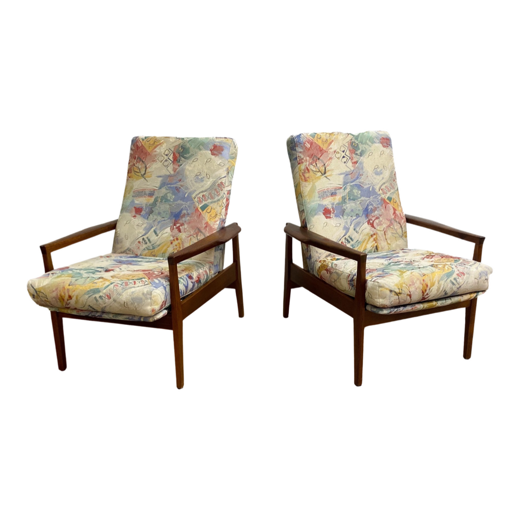 Mid Century Click Clack Lounge Armchairs