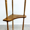 Mid Century Coachwood Corner Shelves With Turned Uprights