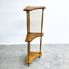Mid Century Coachwood Corner Shelves With Turned Uprights