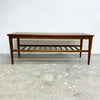 Mid Century Coffee Table With Slatted Magazine Rack