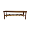 Mid Century Coffee Table With Slatted Magazine Rack