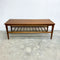Mid Century Coffee Table With Slatted Magazine Rack