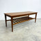 Mid Century Coffee Table With Slatted Magazine Rack