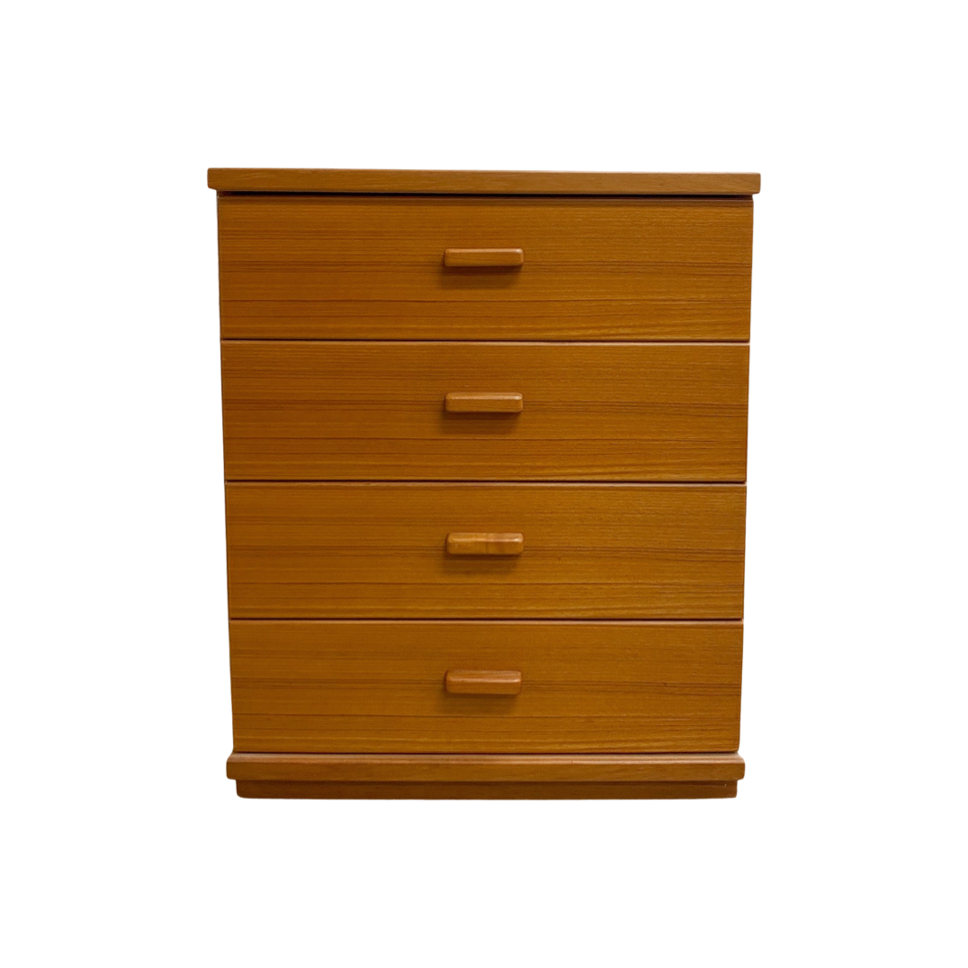 Mid Century Compact Teak Parker Chest of Drawers or Bedside The