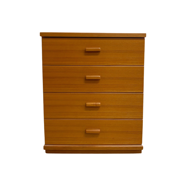 Mid Century Compact Teak Parker Chest of Drawers or Bedside