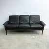 Mid Century Modern Black Leather Sofa 265 By H.W. Klein For Bramin 1960s