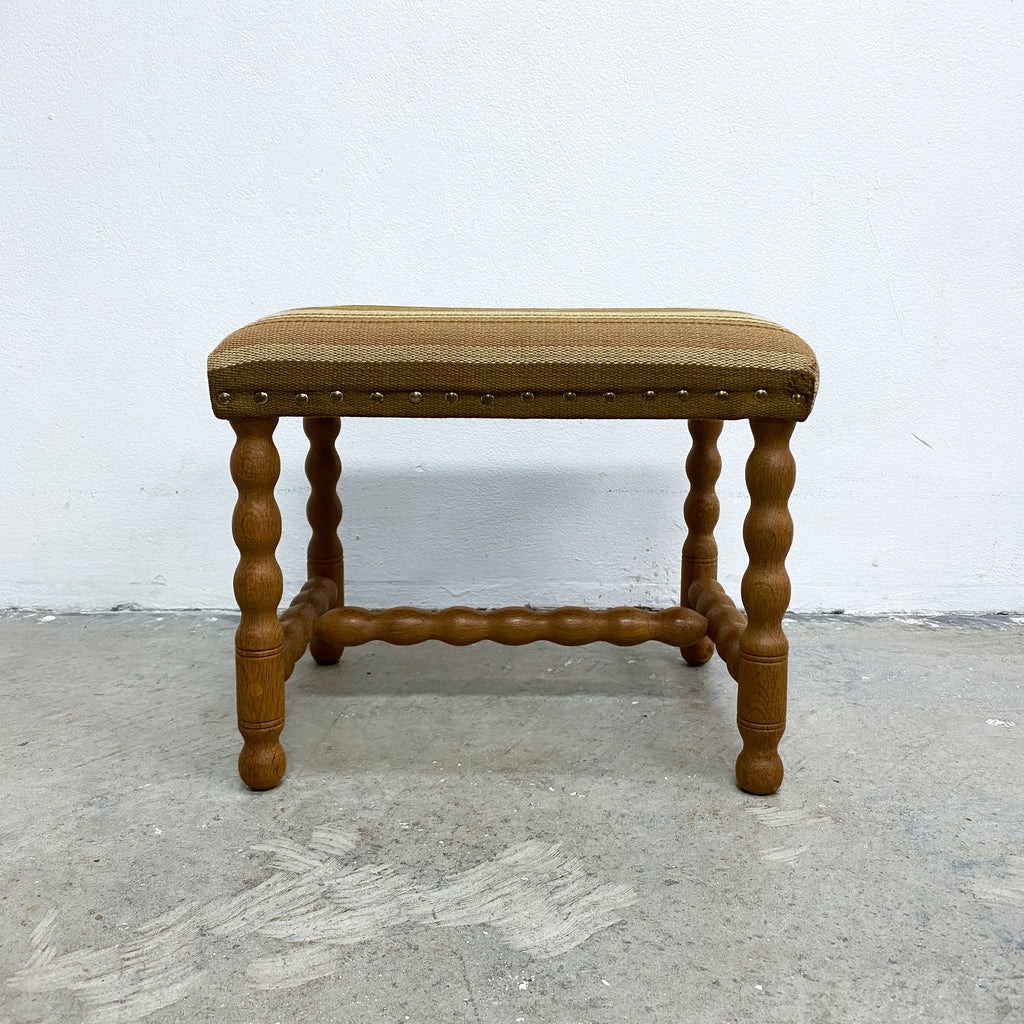 Mid Century Danish Bobbin Leg Footstool