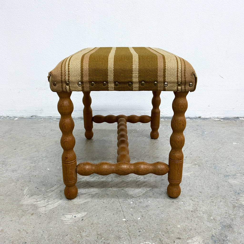 Mid Century Danish Bobbin Leg Footstool