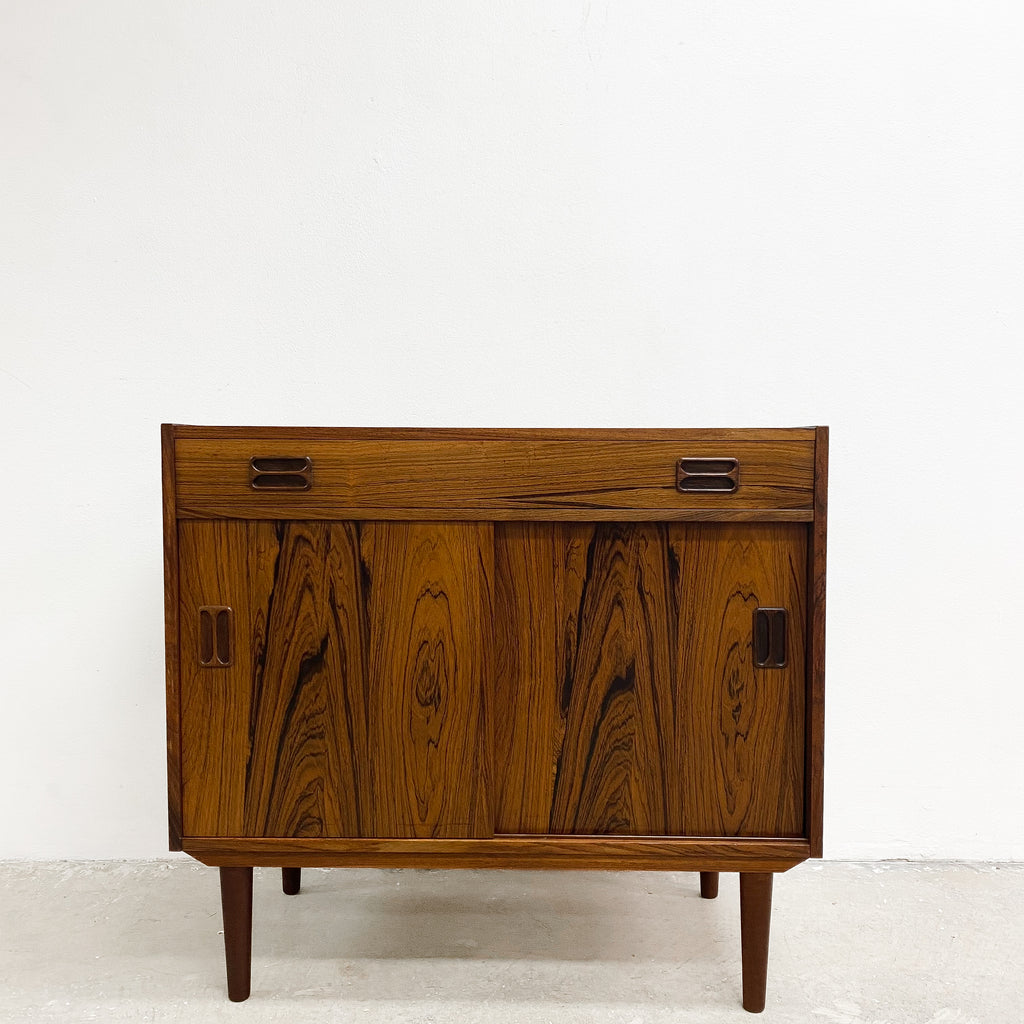 Mid Century Danish Brazilian Rosewood Compact Buffet Sideboard