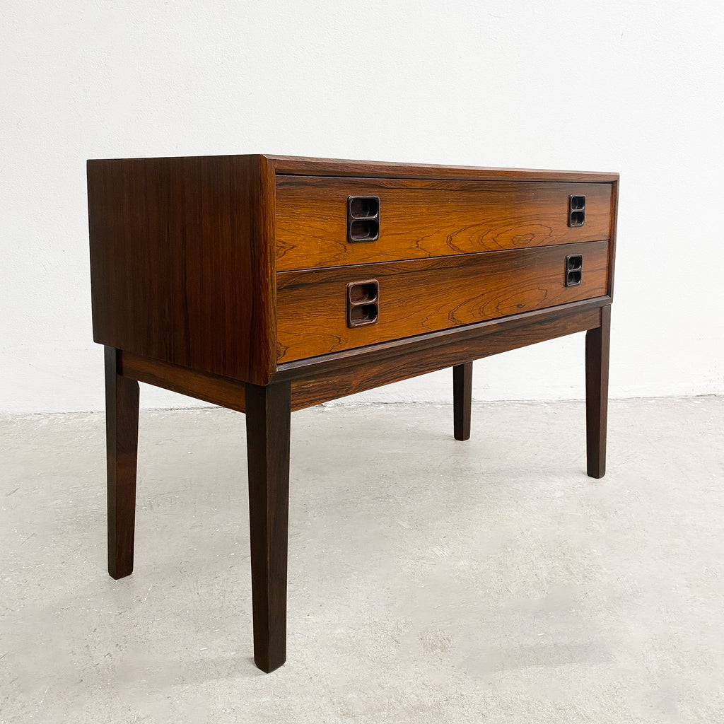 Mid Century Danish Brazilian Rosewood Compact Chest Of Drawers