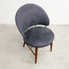 Mid Century Danish Chair With Rosewood And Brass Frame