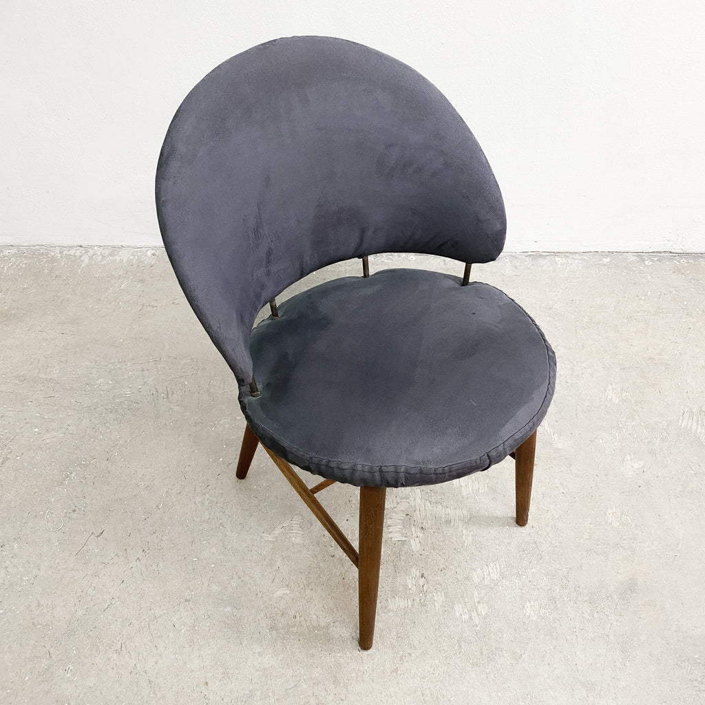 Mid Century Danish Chair With Rosewood And Brass Frame