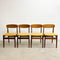 Set Of Four Mid Century Danish Dining Chairs - Reupholstered