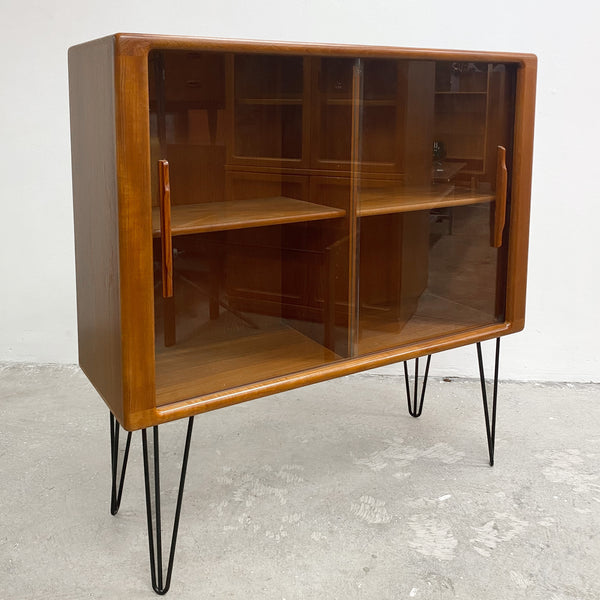 Restored Mid Century Danish Dyrlund Teak Display Cabinet buffet