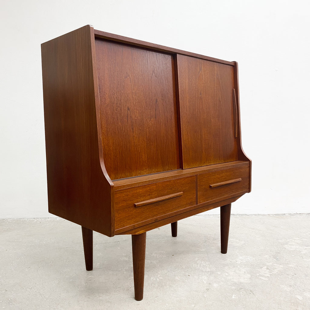 Restored Mid Century Danish Highboard Cabinet