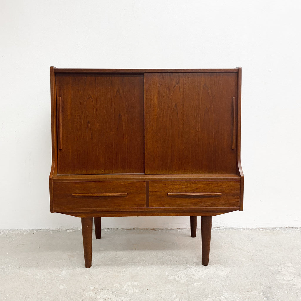 Restored Mid Century Danish Highboard Cabinet