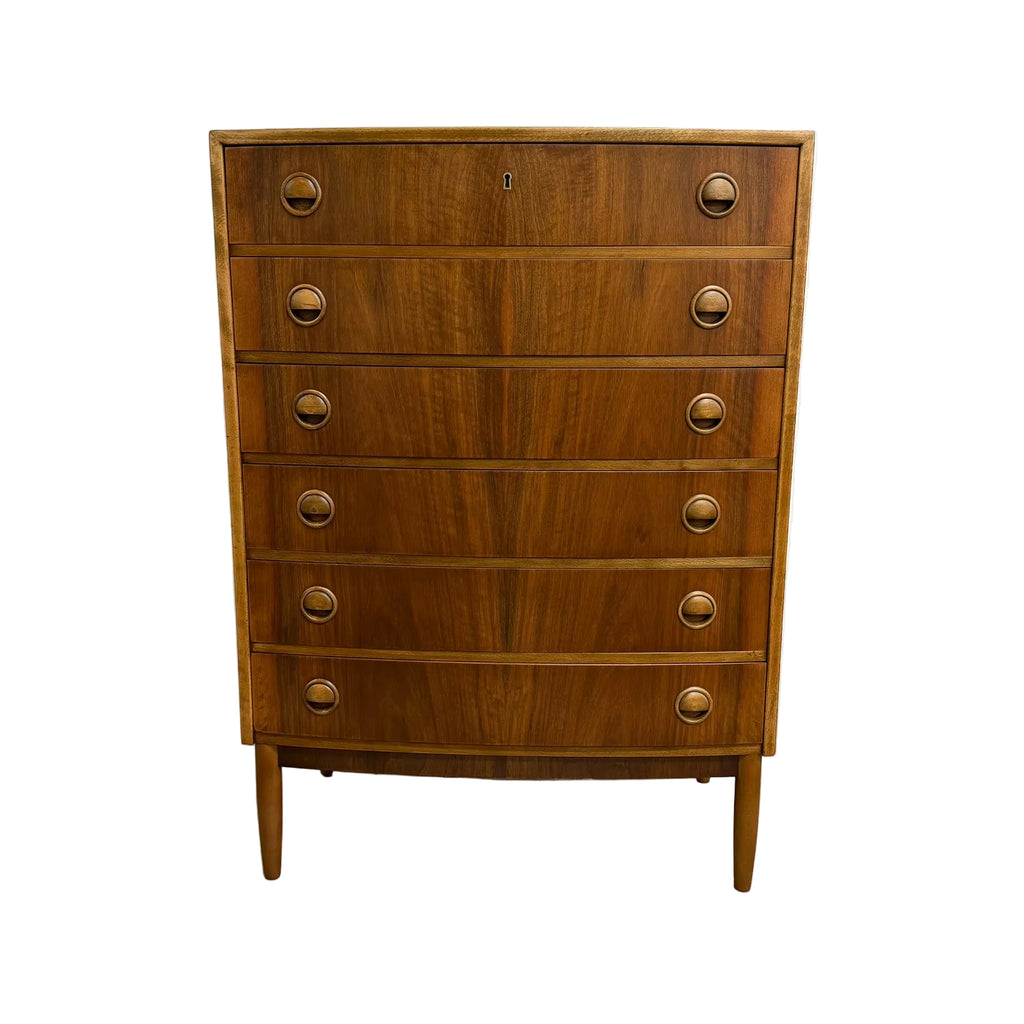 Mid Century Danish Kai Kristiansen Tallboy Chest Of Drawers Restored