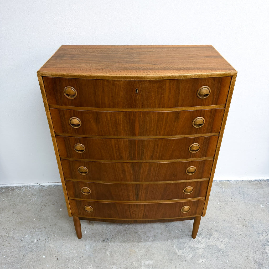 Mid Century Danish Kai Kristiansen Tallboy Chest Of Drawers Restored