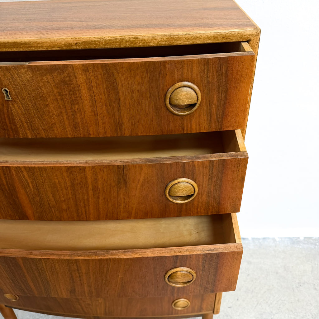 Mid Century Danish Kai Kristiansen Tallboy Chest Of Drawers Restored