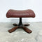 Mid Century Danish Leather Footstool With Pedestal Base