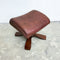 Mid Century Danish Leather Footstool With Pedestal Base
