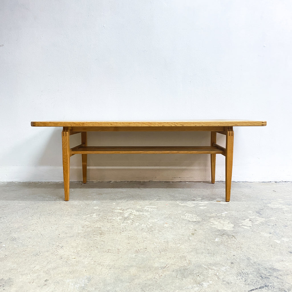 Mid Century Danish Oak Coffee Table - Professionally Restored 
