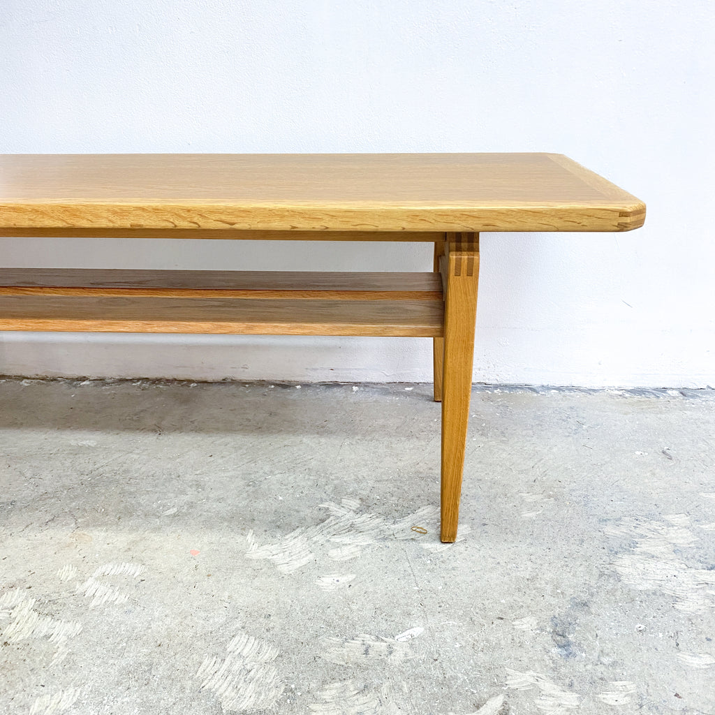 Mid Century Danish Oak Coffee Table - Professionally Restored 