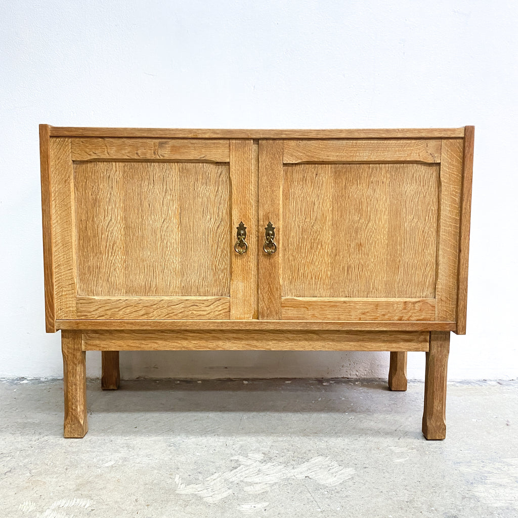 Mid Century Danish Oak Record Cabinet 