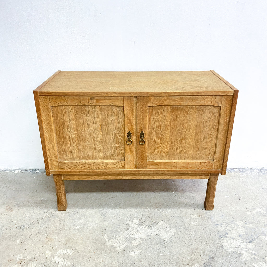 Mid Century Danish Oak Record Cabinet 