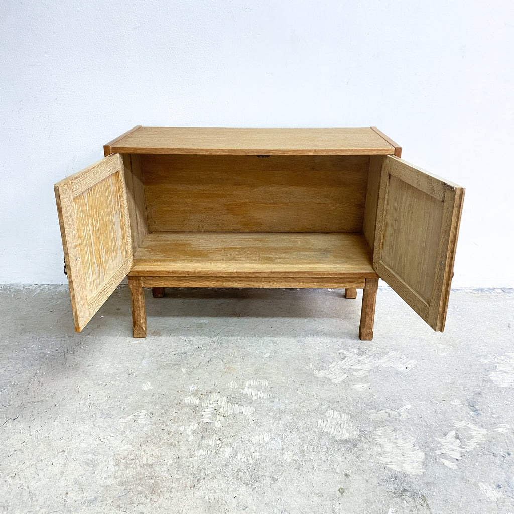 Mid Century Danish Oak Record Cabinet 