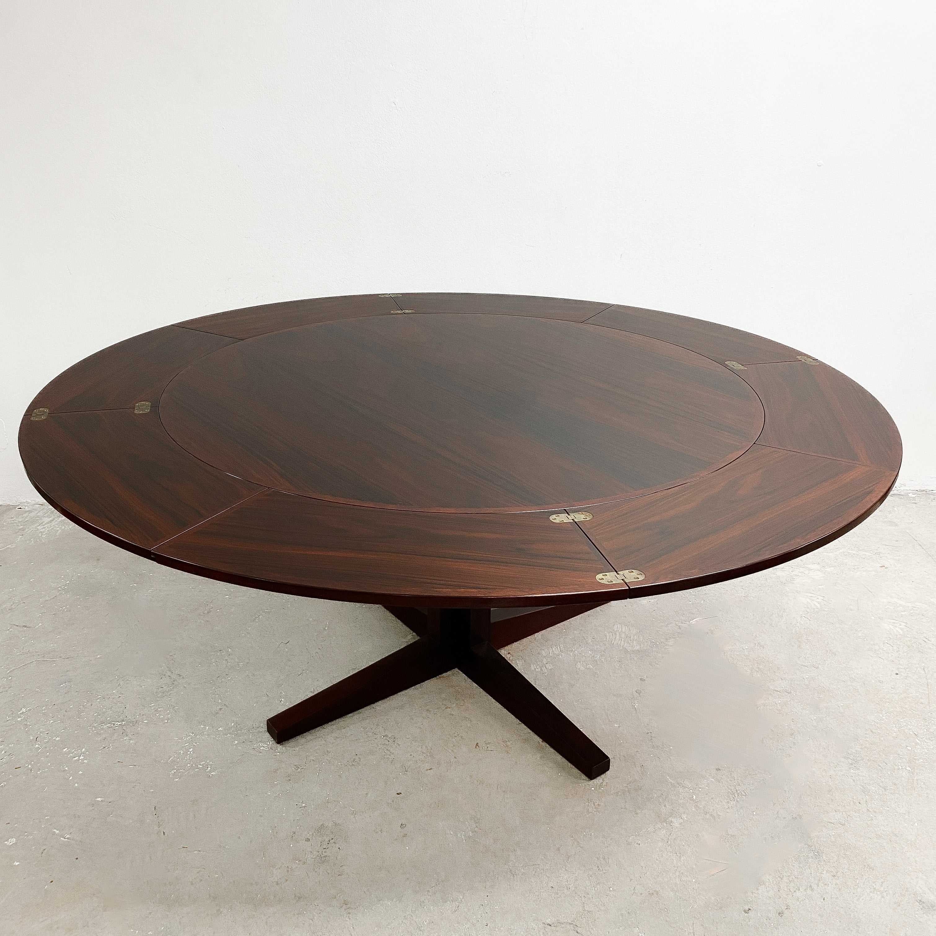 Mid Century Danish Rosewood Tulip Flip - Flap Extension Dining Table ...