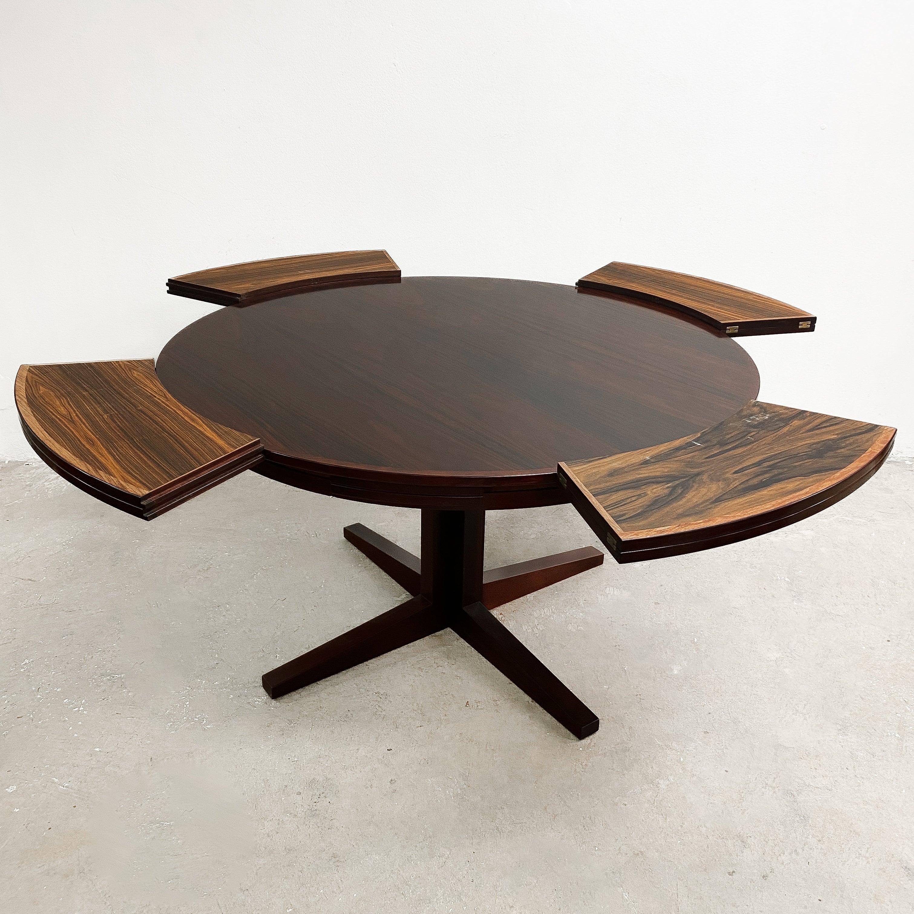 Mid Century Danish Rosewood Tulip Flip - Flap Extension Dining Table ...