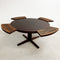 Mid Century Danish Rosewood Tulip Flip - Flap Extension Dining Table