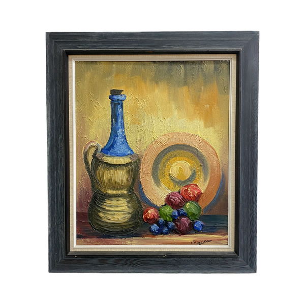 Mid Century Danish Still Life Oil Painting