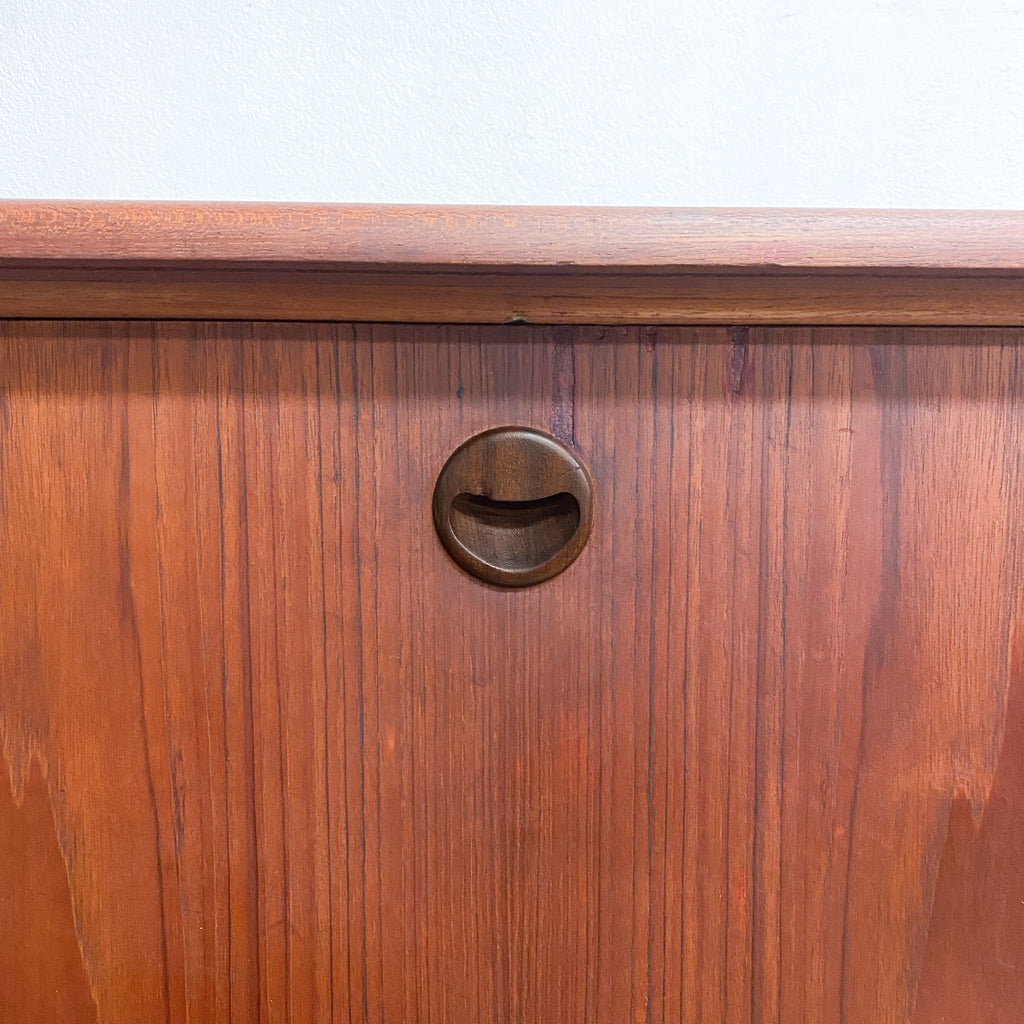 Mid Century Danish Teak Highboard With Cocktail Bar