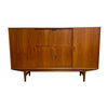Mid Century Danish Teak Sideboard With Cocktail Cabinet 1970s