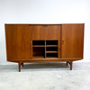 Mid Century Danish Teak Sideboard With Cocktail Cabinet 1970s