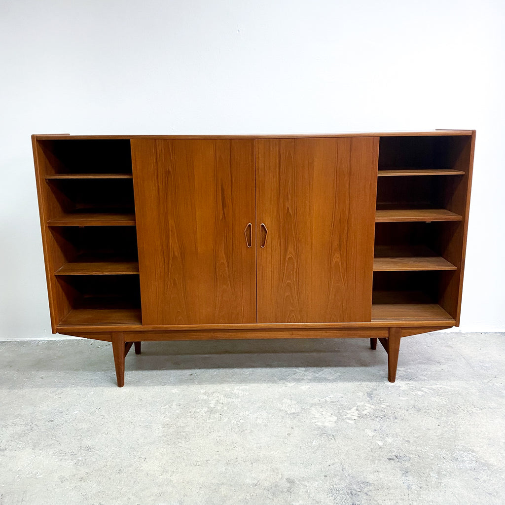 Mid Century Danish Teak Sideboard With Cocktail Cabinet 1970s
