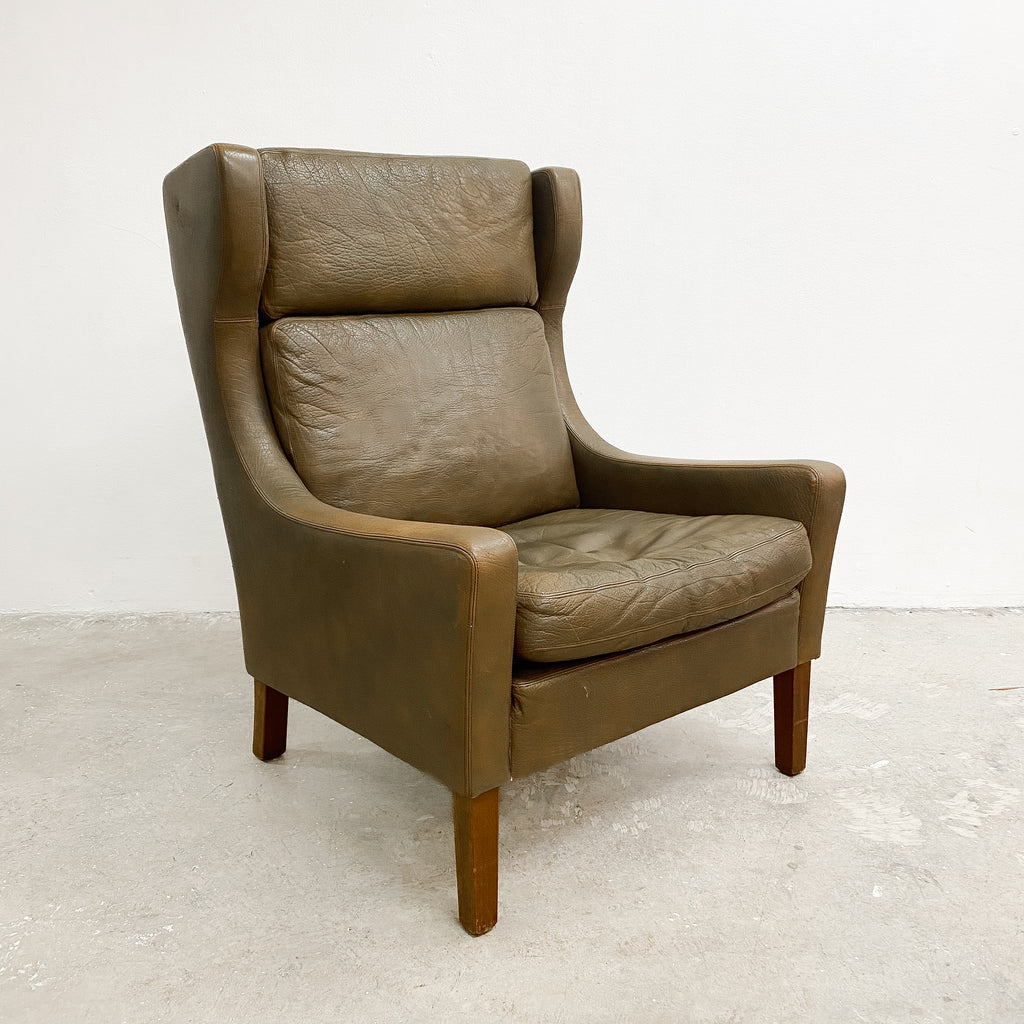 Mid Century Danish Wingback Armchair
