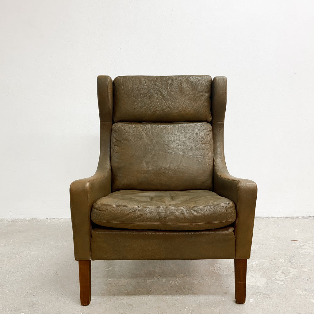 Mid Century Danish Wingback Armchair