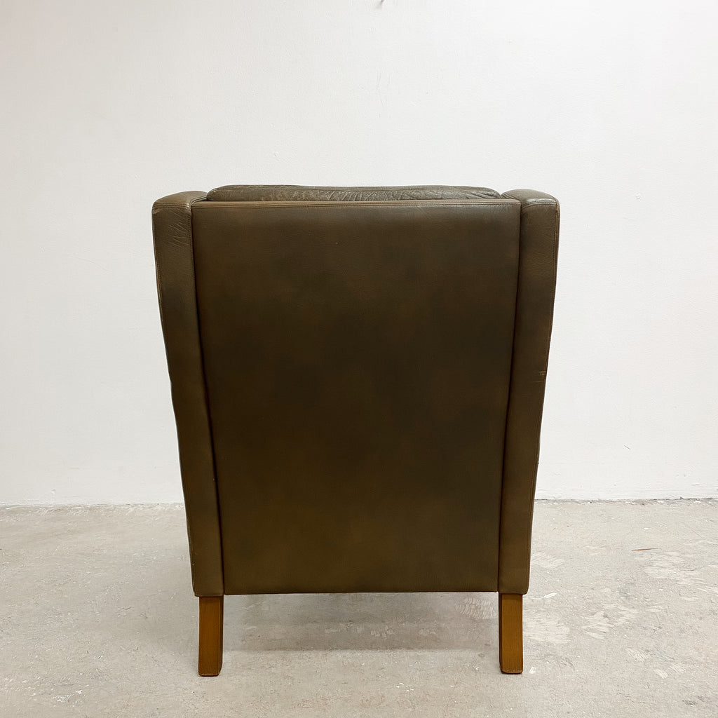 Mid Century Danish Wingback Armchair