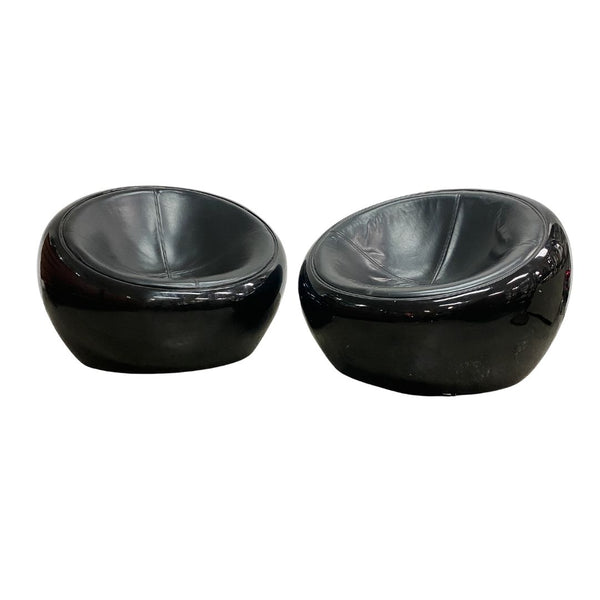 Mid Century Egg Pod Ball Chair By Eero Aarnio All Black  