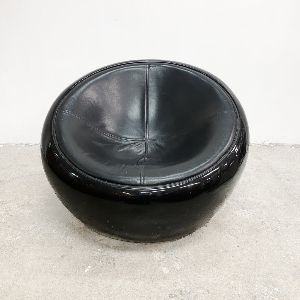 Mid Century Egg Pod Ball Chair By Eero Aarnio All Black  