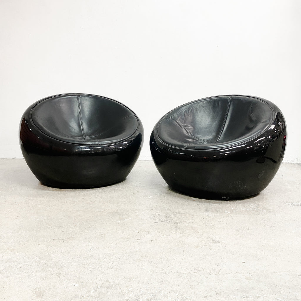 Mid Century Egg Pod Ball Chair By Eero Aarnio All Black  