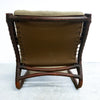 Mid Century European Bamboo And Canvas Sling Armchair