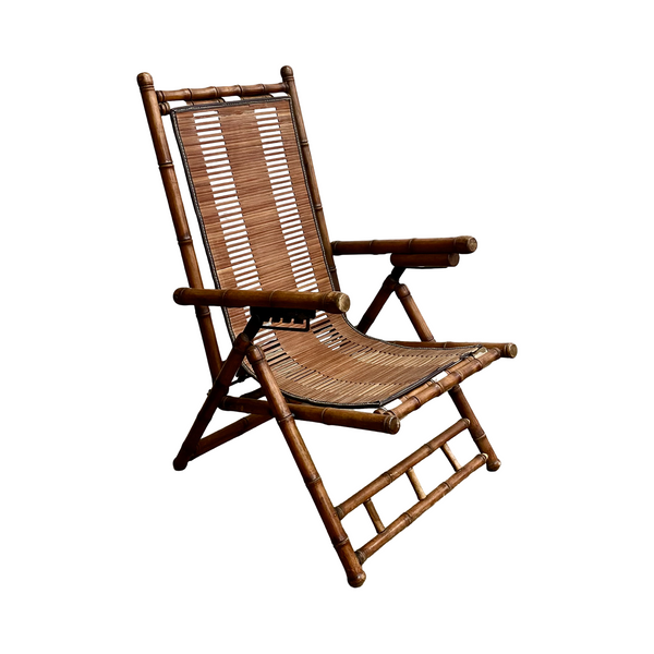 Mid Century Faux Bamboo Wooden Folding Chair
