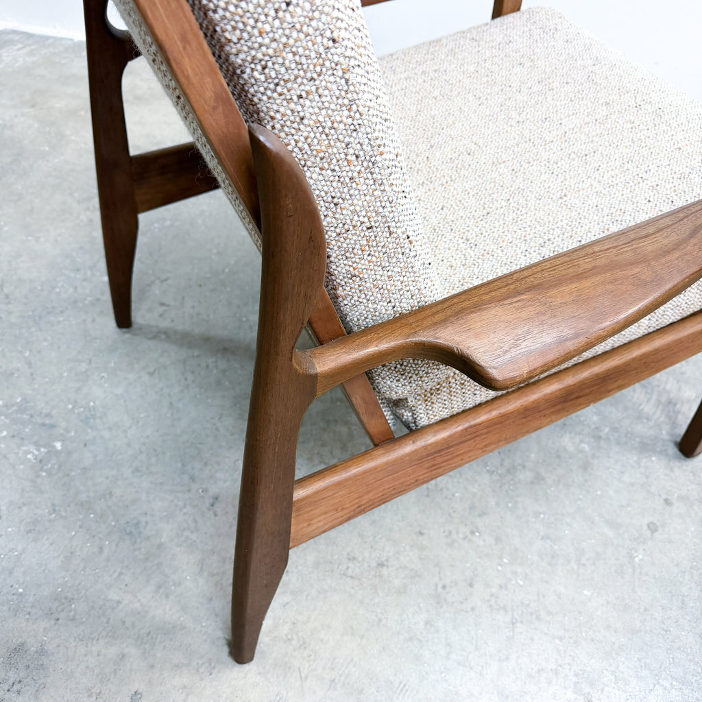 Mid Century Fler Narvik Blackwood Armchair New Cushion Inserts