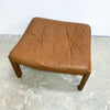 Mid Century Foot Stool With Leather Upholstery